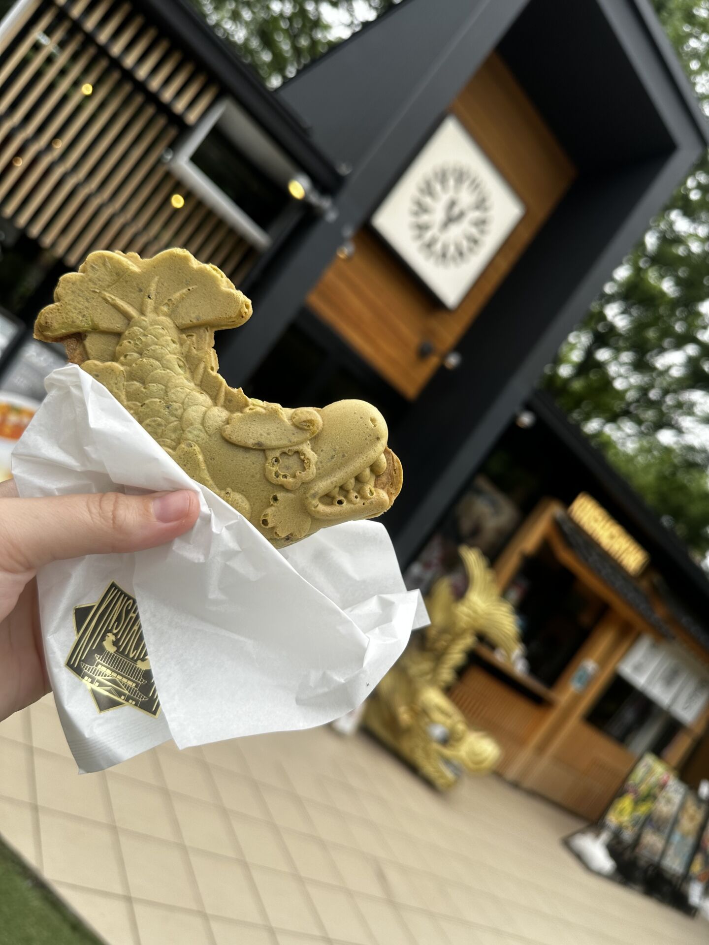 Japanese taiyaki in the shape of kinshachi